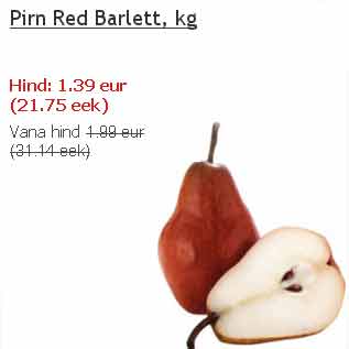 Allahindlus - Pirn Red Barlett