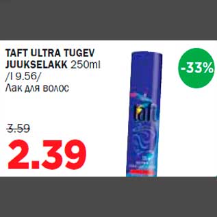 Allahindlus - TAFT ULTRA TUGEV JUUKSELAKK 250ml