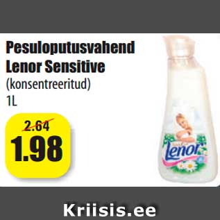 Allahindlus - Pesuloputusvahend Lenor Sensitive