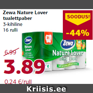 Allahindlus - Zewa Nature Lover tualettpaber