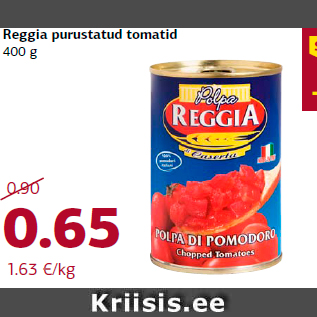 Allahindlus - Reggia purustatud tomatid 400 g