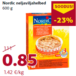 Allahindlus - Nordic neljaviljahelbed 600 g