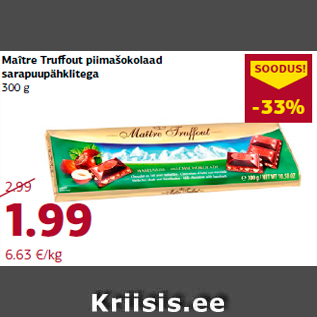 Allahindlus - Maître Truff out piimašokolaad sarapuupähklitega 300 g