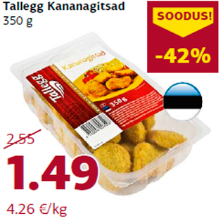 Allahindlus - Tallegg Kananagitsad 350 g