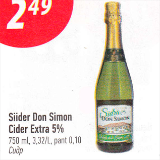 Allahindlus - Siider Don Simon Cider Extra