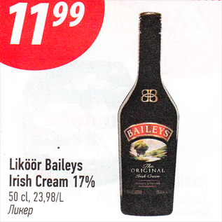 Allahindlus - Liköör Baileys Irish Cream 17%