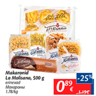 Allahindlus - Makaronid La Molisana, 500 g