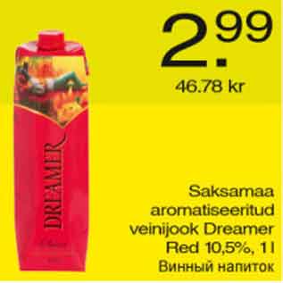 Allahindlus - Saksamaa aromatiseeritud veinijook Dreamer Red