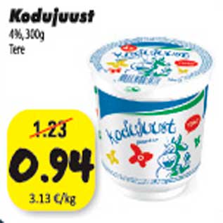 Allahindlus - Kodujuust 4%, 300g