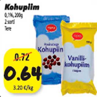 Allahindlus - Kohupiim 0,1%, 200g 2 sorti