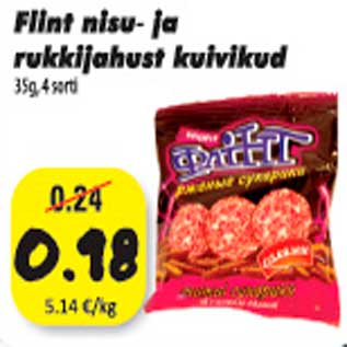 Allahindlus - Fiint nisu- ja rukkijahust kuivikud 35g, 4 sorti