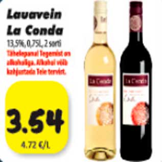 Allahindlus - Lauavein La Conda 13,5%, 0,75l 2 sorti