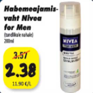 Allahindlus - Habemeajamisvaht Nivea fer Men 200ml