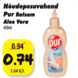 Allahindlus - Nõudepesuvahend Pur Balsam Alee Vera 450ml