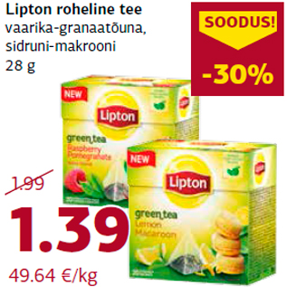 Allahindlus - Lipton roheline tee