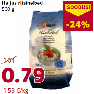 Allahindlus - Haljas riisihelbed 500 g