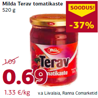 Allahindlus - Milda Terav tomatikaste 520 g