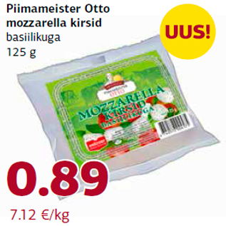 Allahindlus - Piimameister Otto mozzarella kirsid