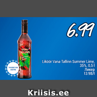 Allahindlus - Liköör Vana Tallinn Summer Lime