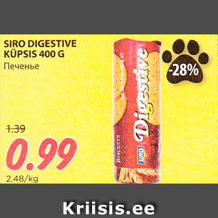 Allahindlus - SIRO DIGESTIVE KÜPSIS 400 G