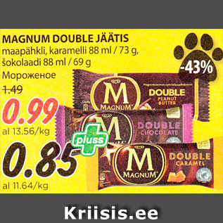 Allahindlus - MAGNUM DOUBLE JÄÄTIS