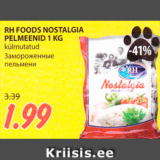 Allahindlus - RH FOODS NOSTALGIA PELMEENID 1 KG