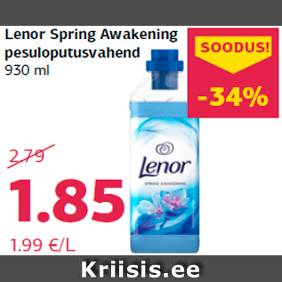 Allahindlus - Lenor Spring Awakening pesuloputusvahend 930 ml