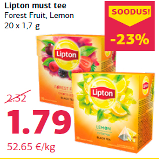 Allahindlus - Lipton must tee