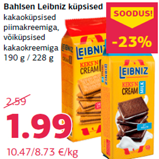 Allahindlus - Bahlsen Leibniz küpsised