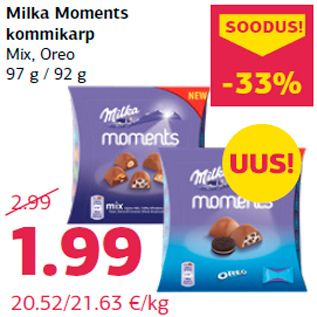 Allahindlus - Milka Moments kommikarp