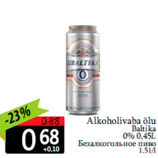 Allahindlus - Alkoholivaba õlu Baltika