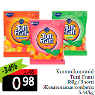 Allahindlus - Kummikommid Tutti Frutti