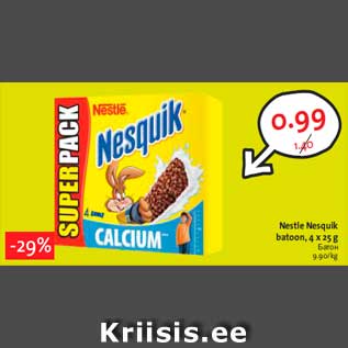 Allahindlus - Nestle Nesquik batoon