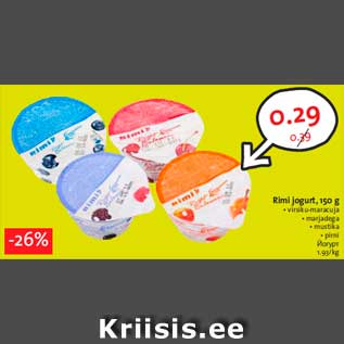 Allahindlus - Rimi jogurt, 150 g