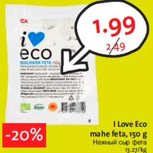 Allahindlus - I Love Eco mahe feta, 150 g