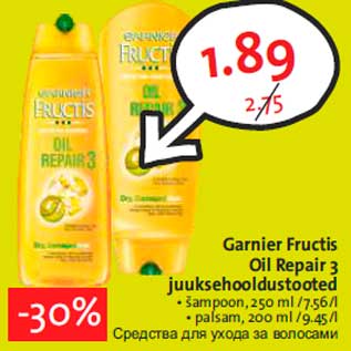 Allahindlus - Garnier Fructis Oil Repair 3 juuksehooldustooted