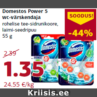 Allahindlus - Domestos Power 5 wc-värskendaja