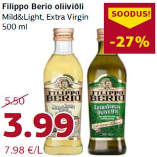 Allahindlus - Filippo Berio oliiviõli