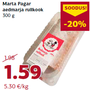 Allahindlus - Marta Pagar aedmarja rullkook 300 g