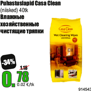 Allahindlus - Puhastuslapid Casa Clean