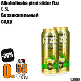 Allahindlus - Alkoholivaba pirni siider Fizz 0,5L