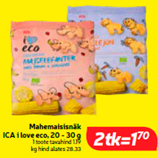 Allahindlus - Mahemaisisnäk ICA i love eco, 20 - 30 g