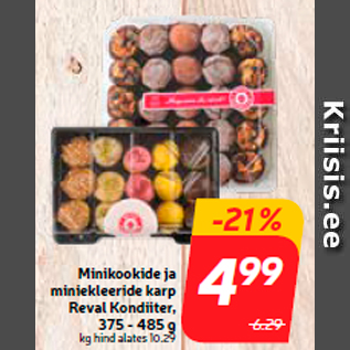 Allahindlus - Minikookide ja miniekleeride karp Reval Kondiiter, 375 - 485 g