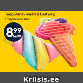 Allahindlus - Täispuhutav madrats Bestway