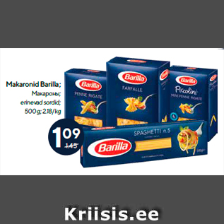 Allahindlus - Makaronid Barilla