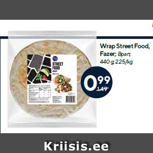 Allahindlus - Wrap Street Food, Fazer; 440 g