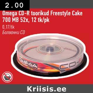 Allahindlus - Omega CD-R toorikud Freestule Cake