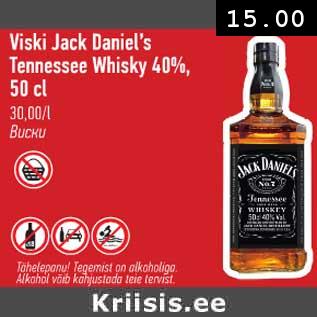 Allahindlus - Viski Jack Daniel´s Tennessee Whisky