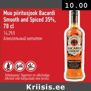 Allahindlus - Muu piiritusjook Bacardi Smooth and Spiced