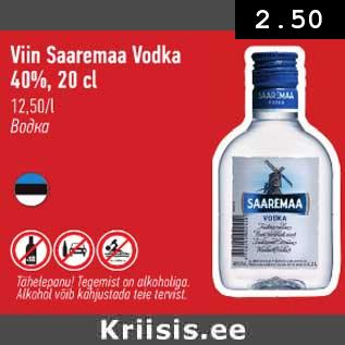 Allahindlus - Viin Saaremaa Vodka